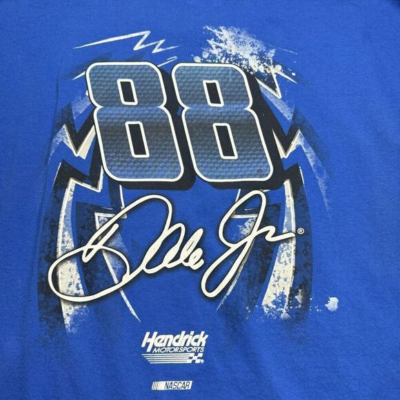 NASCAR Dale Earnhardt Jr Mens XL T Shirt Blue Racing Nationwide 88 - Picture 4 of 9